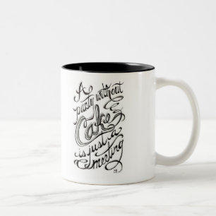 "ein Party ohne Kuchen ist gerade eine Sitzung " Zweifarbige Tasse