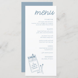 Ein passendes Abendmenü für Hochzeiten im Himmel Menükarte
