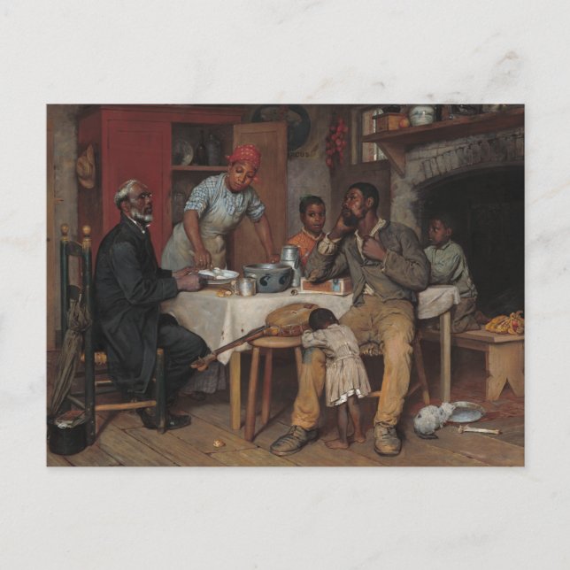 Ein Pastoralbesuch Postkarte (Vorderseite)