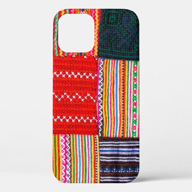 ein Patchwork-Steppdecke im asiatischen Stil Case-Mate iPhone Hülle (Rückseite)