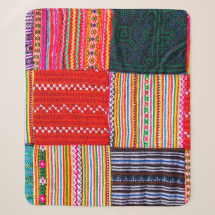 ein Patchwork-Steppdecke im asiatischen Stil Sherpadecke