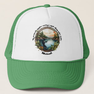 Ein Patient Angler Fisherman Personalisiert Truckerkappe