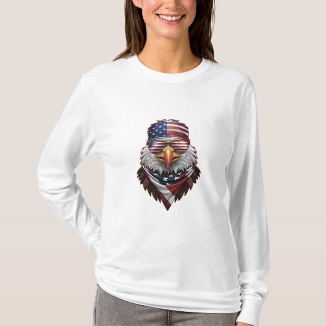Ein patriotischer Glatzadler T-Shirt (Vorderseite)
