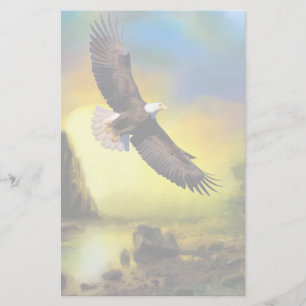 Ein patriotisches Design mit einem hohen Bald-Adle Briefpapier