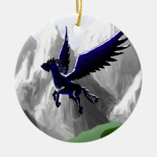 Ein Pegasus-Fliegen Keramik Ornament