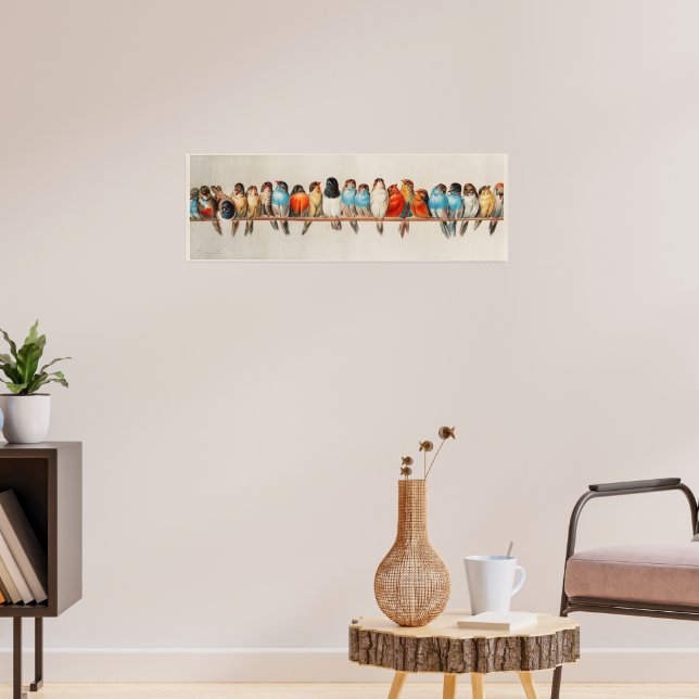 Ein Perch des Vogelremix Poster (Wohnzimmer 3)