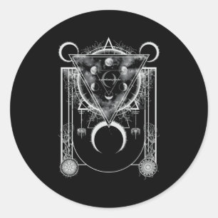 Ein perfekter Circle€"Crescents Runder Aufkleber