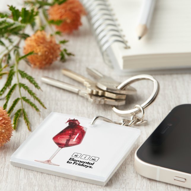 Ein perfektes Geschenk für Weinliebhaber, elegant Schlüsselanhänger (Vorderseite rechts)