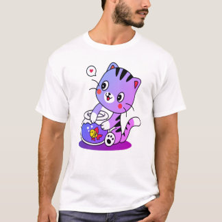 Ein perfektes Katzendesign T-Shirt