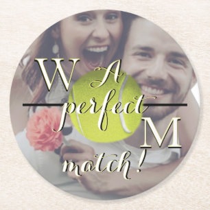 Ein perfektes Match-Papier-Unterlege Runder Pappuntersetzer