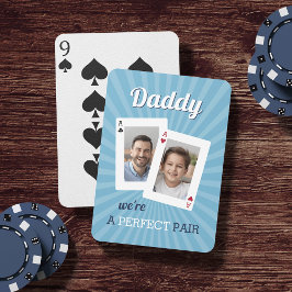Ein perfektes Paar | Foto von Vater und Kind Spielkarten
