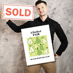 Ein perfektes PAAR für Ihre Immobilien-WERBUNG Postkarte
