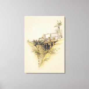 Ein Persisches Wasserrad, das zur Wasseraufbereitu Leinwanddruck