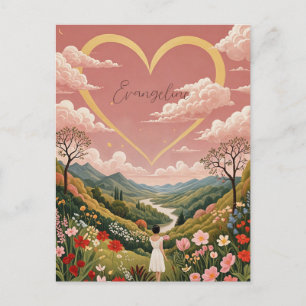 Ein Personalisierter Blick aus dem Herzen eines Mä Postkarte