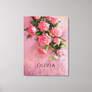Ein personalisierter Traum in Rosa Leinwanddruck