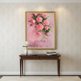 Ein personalisierter Traum in Rosa Leinwanddruck