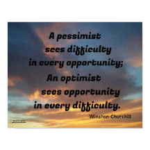 EIN PESSIMIST SIEHT SCHWIERIGKEITSKIRCHILLE