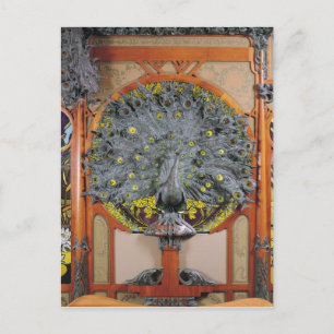 Ein Pfau aus der Zentrale eines Wandgemäldes Postkarte