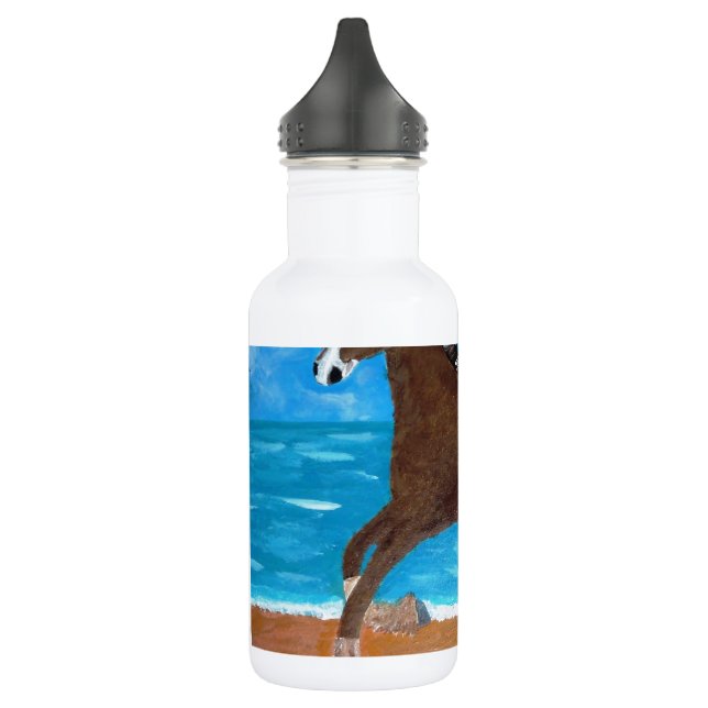 ein Pferd am Strand Trinkflasche (Links)