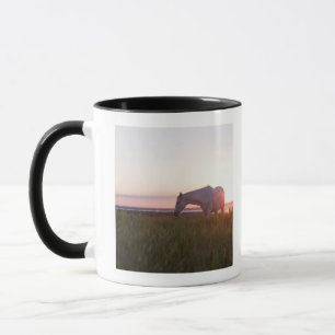 Ein Pferd auf einem Gebiet Tasse