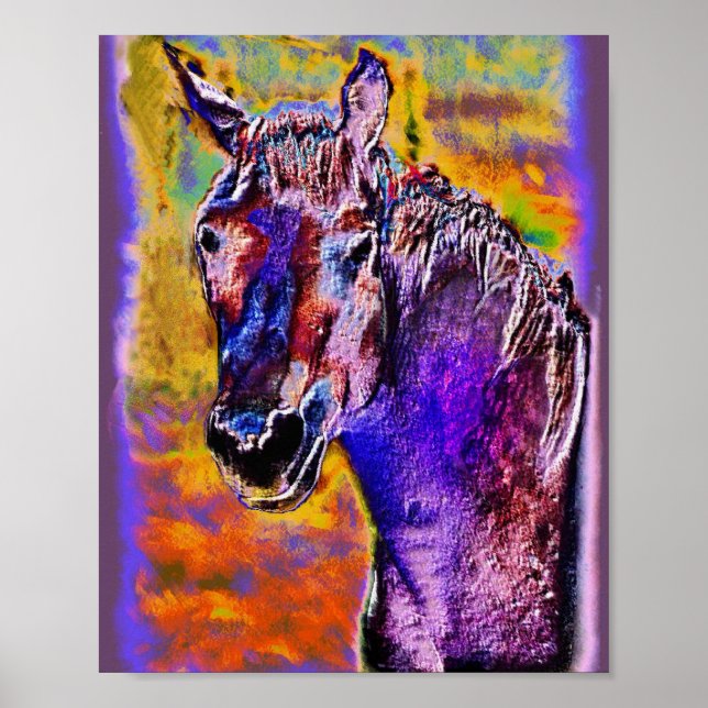 Ein Pferd mit vielen Farben Poster (Vorne)