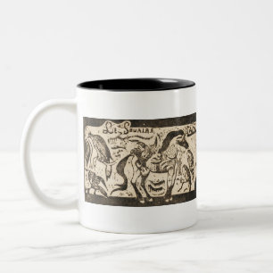 Ein Pferd und Vögel, Headpiece für Le sourire (189 Zweifarbige Tasse