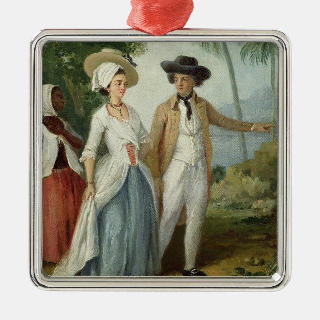 Ein Pflanzer und seine Ehefrau, teilgenommen von Silbernes Ornament (Vorne)