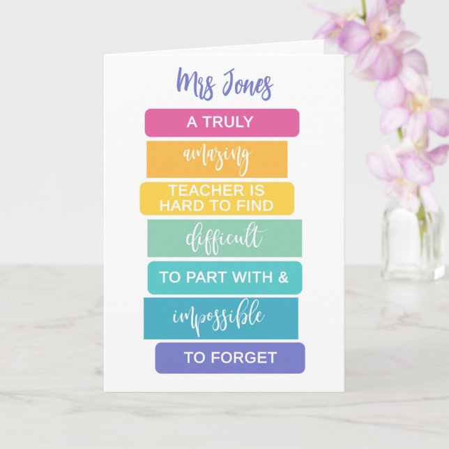 Ein phantastischer Lehrer ist schwer zu finden Karte (Orchidee)