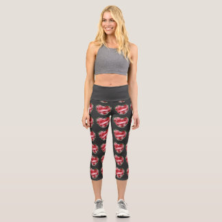 Ein Phantastisches "LIEBE PATTERING"-Leggings Capri Leggings