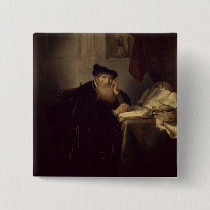 Ein Philosoph, 1635 (Öl auf Platte) Button