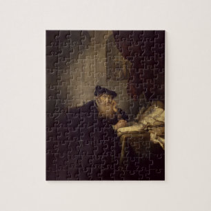 Ein Philosoph, 1635 (Öl auf Platte) Puzzle