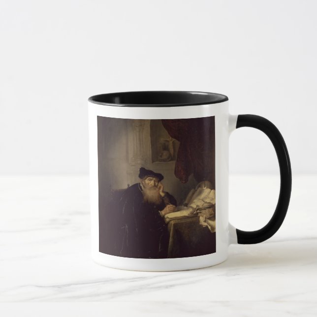 Ein Philosoph, 1635 (Öl auf Platte) Tasse (Rechts)