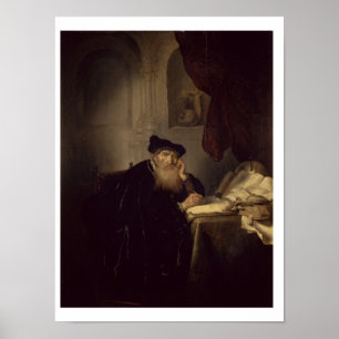 Ein Philosoph, 1635 (Öl auf Tafel) Poster