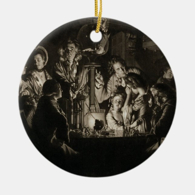 Ein Philosoph, der ein Experiment auf der Luft Pum Keramik Ornament (Vorne)