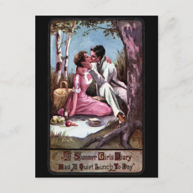 Ein Picnic und ein Kuss Postkarte (Vorderseite)