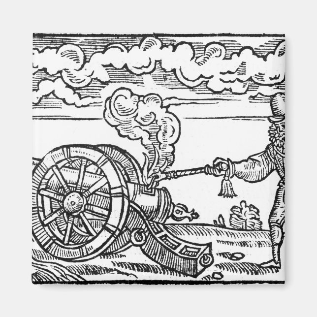 Ein Pikeman, der eine Cannon leuchtet Magnet (Vorne)