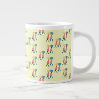 Ein Pillmuster tragen Jumbo-Tasse