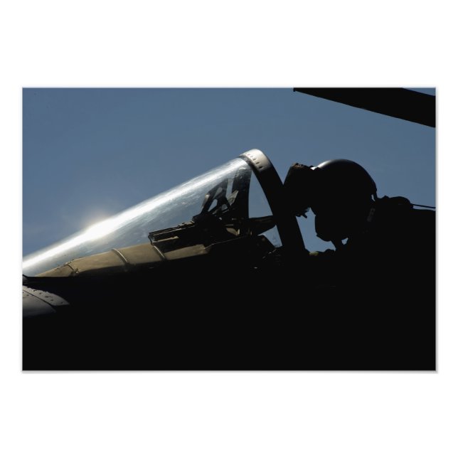 Ein Pilot bereitet den Start vor Fotodruck (Vorne)