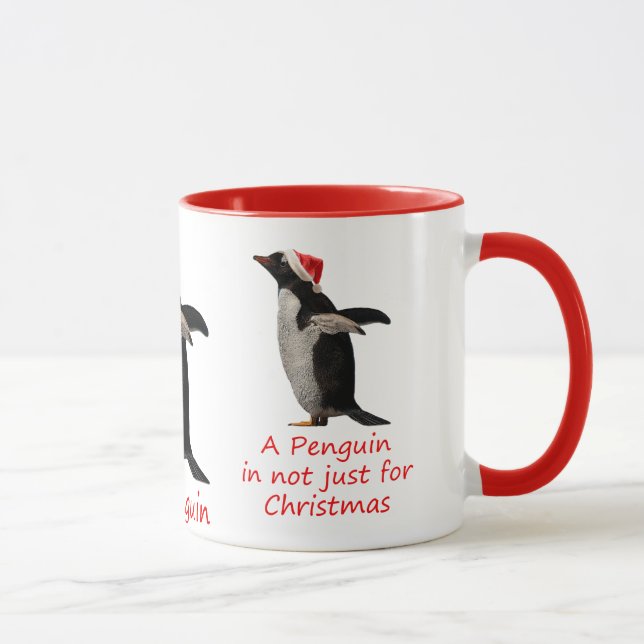 Ein Pinguin ist nicht nur für Weihnachten Tasse (Rechts)