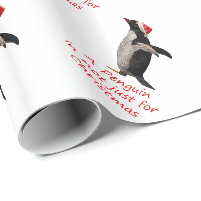 Ein Pinguin ist nicht nur für Weihnachts-Wrapping  Geschenkpapier (Rolleneckpunkt)