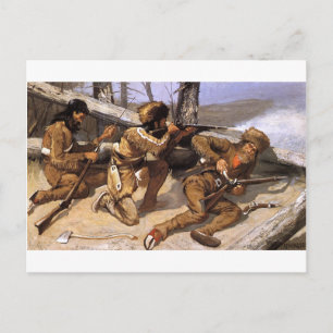 Ein Pinsel mit den Redskins von Frederic Remington Postkarte