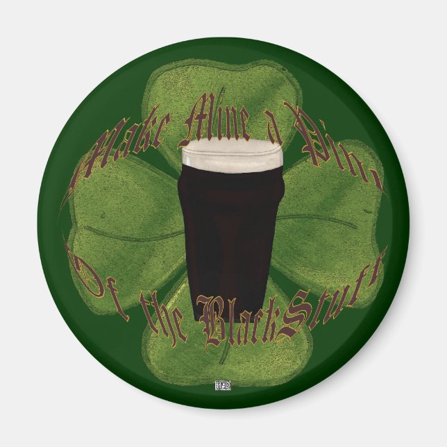 Ein Pint des Schwarzen Stuhls Magnet (Vorne)