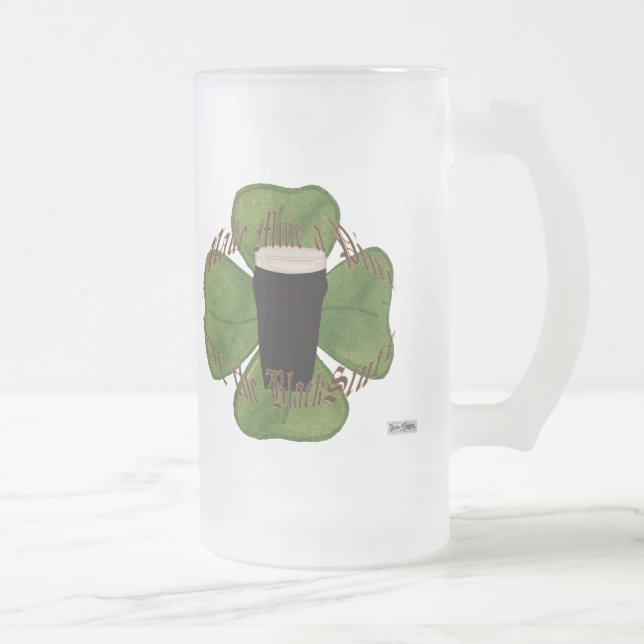 Ein Pint des Schwarzen Stuhls Mattglas Bierglas (Rechts)