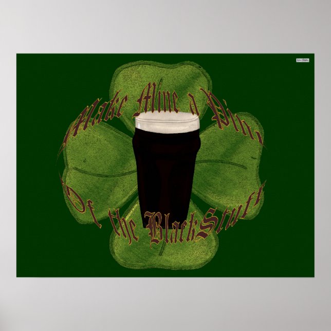Ein Pint des Schwarzen Stuhls Poster (Vorne)