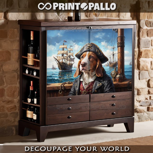 Ein Piratenwaschbecken in Meeresfarbe mit Galeon Seidenpapier (Von Creator hochgeladen)