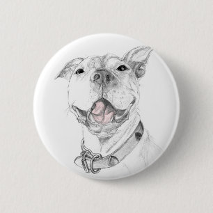 Ein Pit Bull-Lächeln Button