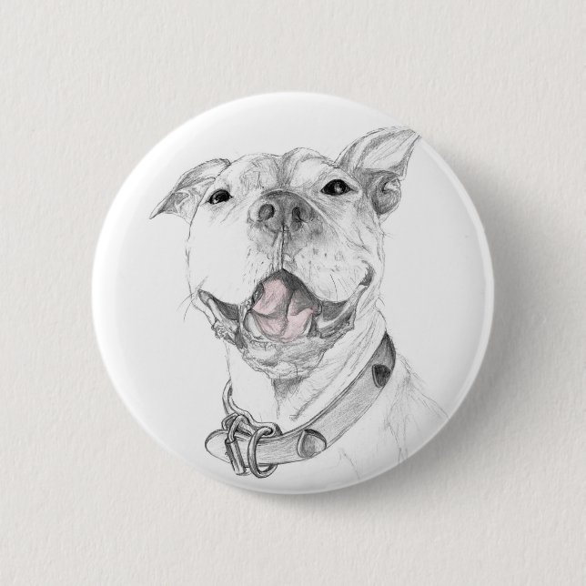 Ein Pit Bull Lächeln Button (Vorderseite)