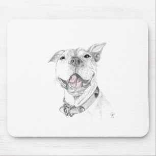 Ein Pit Bull-Lächeln Mousepad