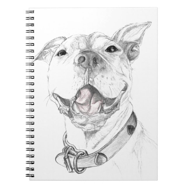 Ein Pit Bull-Lächeln Notizblock (Vorderseite)