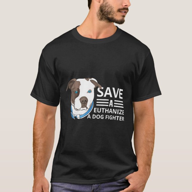 Ein Pitbull Euthanize ein Hund kämpfen Gif neu ger T-Shirt (Vorderseite)